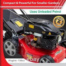 16 / 40cm Petrol Lawn Mower Self-Propelled Recoil Fox 139cc 40L Lawnmower