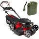 20 Petrol Lawn Mower Self Propelled 4 Blades Turbo Fox 51cm 196cc & Jerry Can