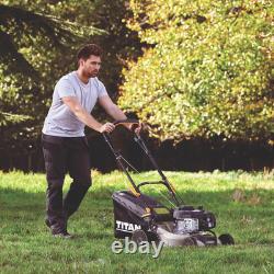 41cm Self-Propelled Petrol Lawn Mower, 125cc OHV, Mulching & Grass Collector