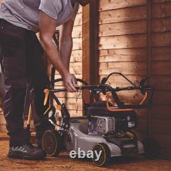 41cm Self-Propelled Petrol Lawn Mower, 125cc OHV, Mulching & Grass Collector