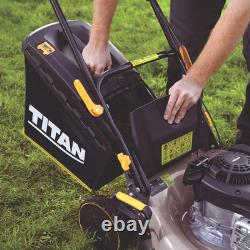 41cm Self-Propelled Petrol Lawn Mower, 125cc OHV, Mulching & Grass Collector
