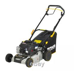 41cm Self-Propelled Petrol Lawn Mower, 125cc OHV, Mulching & Grass Collector