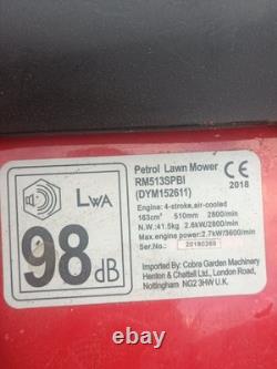 Cobra RM513SPBI Petrol Self Propelled Lawn Mower Electric Start rear roller