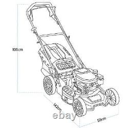 Dellonda 144cc 18/46cm Self-Propelled Petrol Lawnmower 4-Stroke