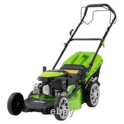 Dellonda DG101 Self Propelled Petrol Lawnmower Grass Cutter 144cc 46cm 4-Stroke