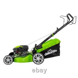 Dellonda DG101 Self Propelled Petrol Lawnmower Grass Cutter 144cc 46cm 4-Stroke