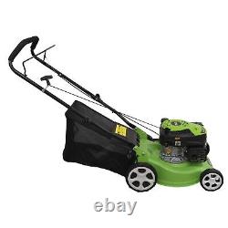 Dellonda Hand Propelled Petrol Lawnmower Grass Cutter 132cc 4-Stroke DG100