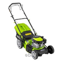 Dellonda Self-Propelled Petrol Lawnmower Grass Cutter 144cc 18/46cm 4-Stroke