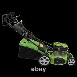 Dellonda Self Propelled Petrol Lawnmower Grass Cutter, 144cc 18/46cm 4-Stroke