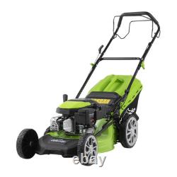Dellonda Self-Propelled Petrol Lawnmower Grass Cutter 144cc 18/46cm 4-Stroke