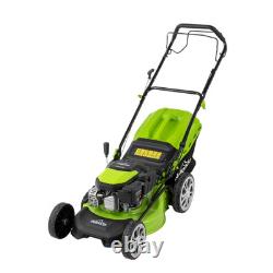 Dellonda Self-Propelled Petrol Lawnmower Grass Cutter 144cc 18/46cm 4-Stroke