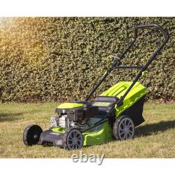 Dellonda Self-Propelled Petrol Lawnmower Grass Cutter 144cc 18/46cm 4-Stroke