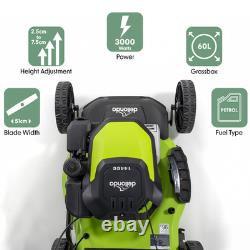 Dellonda Self-Propelled Petrol Lawnmower Grass Cutter 144cc 18/46cm 4-Stroke