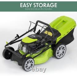 Dellonda Self Propelled Petrol Lawnmower Grass Cutter 144cc 4-Stroke DG101