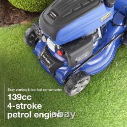 Effortless Self-Propelled Petrol Lawnmower 17 Cutting Width, 45L Collector