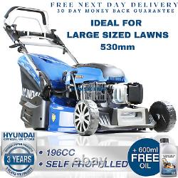 Electric Start Self Propelled Rear Roller Petrol Lawnmower 21 53cm Lawn Mower