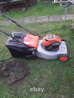 Flymo Self Propelled Petrol Lawn Mower metal rearroller cash on collection on
