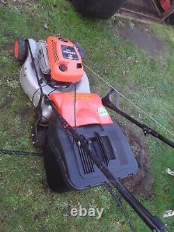 Flymo Self Propelled Petrol Lawn Mower metal rearroller cash on collection on