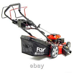 Fox Quad-Cut 560E 22 Electric Start Self Propelled Petrol Lawn Mower 196cc