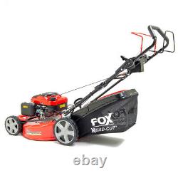 Fox Quad-Cut 560E 22 Electric Start Self Propelled Petrol Lawn Mower 196cc