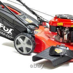 Fox Quad-Cut 560E 22 Electric Start Self Propelled Petrol Lawn Mower 196cc