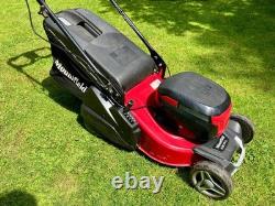 Good Condition Used Mountfield S42R PD Li mower. Battery is included