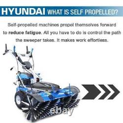 HYUNDAI Sweeper Self Propelled Petrol Yard Sweeper Powerbrush 100cm 173cc H