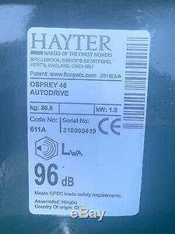 Hayter Osprey Self Propelled Petrol Lawnmower With Grass Box Fully Serviced