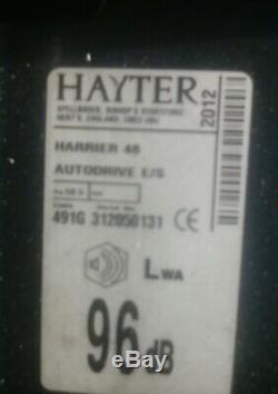Hayter harrier 48 rear metal roller electric key self propelled petrol mower