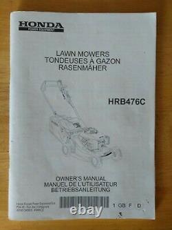 Honda HRB476C Lawn Mower Self-propelled