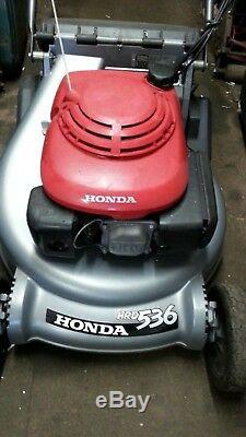 Honda Hrd535 Qxe Petrol Rotary Mower With Box Rear Roller Self Propelled