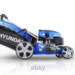 Hyundai 139cc Petrol Self Propelled Mulching Lawnmower 46cm 18 Cut Lawn Mower