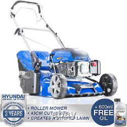 Hyundai 17/43cm 139cc Self-Propelled Petrol Roller Lawnmower