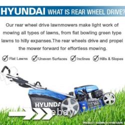 Hyundai 17/43cm 139cc Self-Propelled Petrol Roller Lawnmower HYM430SPR
