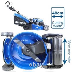 Hyundai 19 48cm 139cc Self Propelled Electric Start Petrol Roller Lawnmower