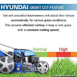 Hyundai 21/53cm 196cc Self-Propelled Petrol Roller Lawnmower HYM530SPR