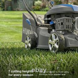 Hyundai Cordless Lawnmower Petrol 16 40cm Black Edition 139cc 35L Lawn Mower