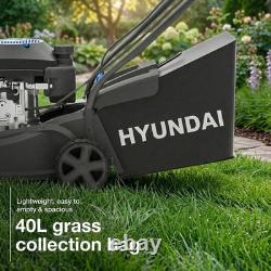 Hyundai Cordless Lawnmower Petrol 16 40cm Black Edition 139cc 35L Lawn Mower