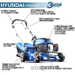 Hyundai HYM430SP 43cm / 17in 139cc Self Propelled Petrol Lawn Mower