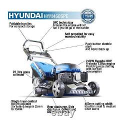 Hyundai HYM460SPE 18/46cm 139cc Electric-Start Self-Propelled Petrol Lawnmower