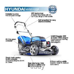 Hyundai HYM510SP 196cc Self-Propelled 510mm Petrol Lawnmower