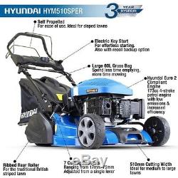 Hyundai HYM510SPER Self Propelled Rear Roller Electric Start Petrol Lawnmower