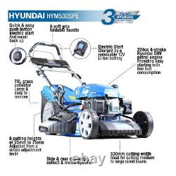 Hyundai HYM530SPE 530mm 224cc Electric-Start Self-Propelled Petrol Lawnmower