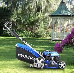 Hyundai Lawnmower Electric Start Self Propelled 46cm 460mm Petrol Lawn mower