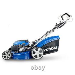 Hyundai Petrol Lawnmower 22/56cm 196cc 4-in-1 Electric-Start Self-Propelled