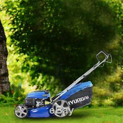Hyundai Petrol Lawnmower Self Propelled 173cc 51cm 20 Cut Lawn Mower HYM510SP