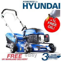 Hyundai Self Propelled Petrol Lawnmower 17 43cm 430mm Lightweight Lawn Mower