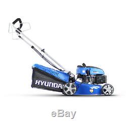 Hyundai Self Propelled Petrol Lawnmower & FREE OIL Lightweight Lawn Mower 43cm