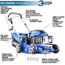 Hyundai Self-Propelled Petrol Lawnmower, Rear Discharge & Mulching HYM430SPE