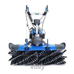 Hyundai Self Propelled Petrol Yard Sweeper / Powerbrush With Snow Plough 1000mmW